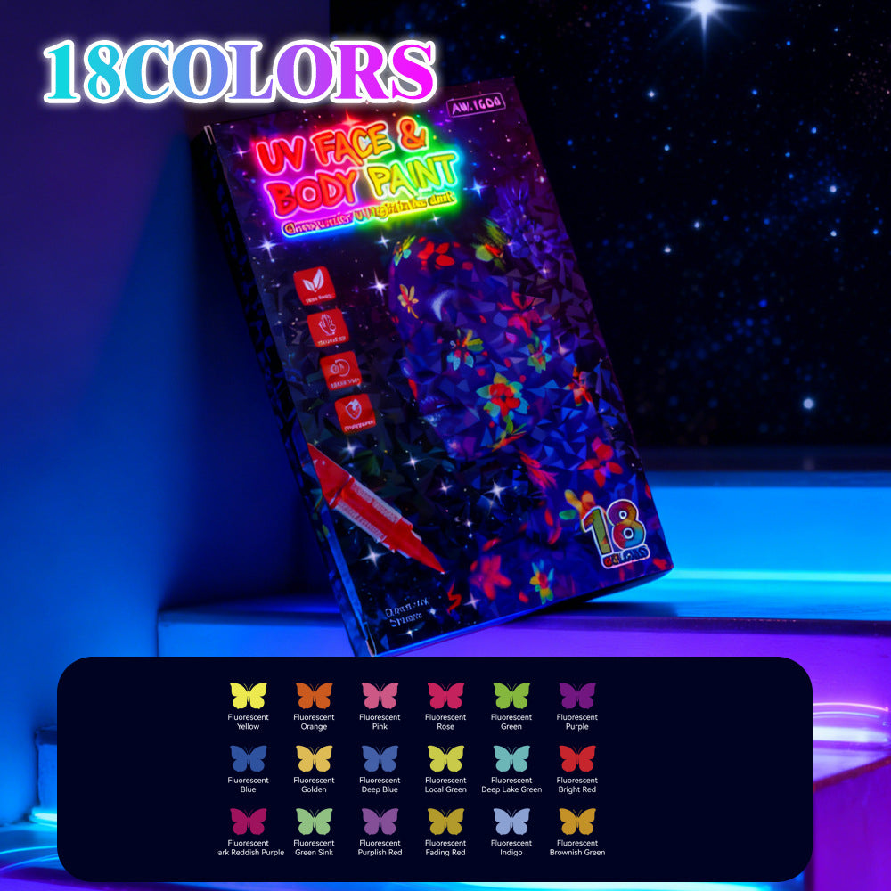 🎅New Year Special Deals ⚡50K+ SOLD!🎁UV Glow Face and Body Paint Markers Set