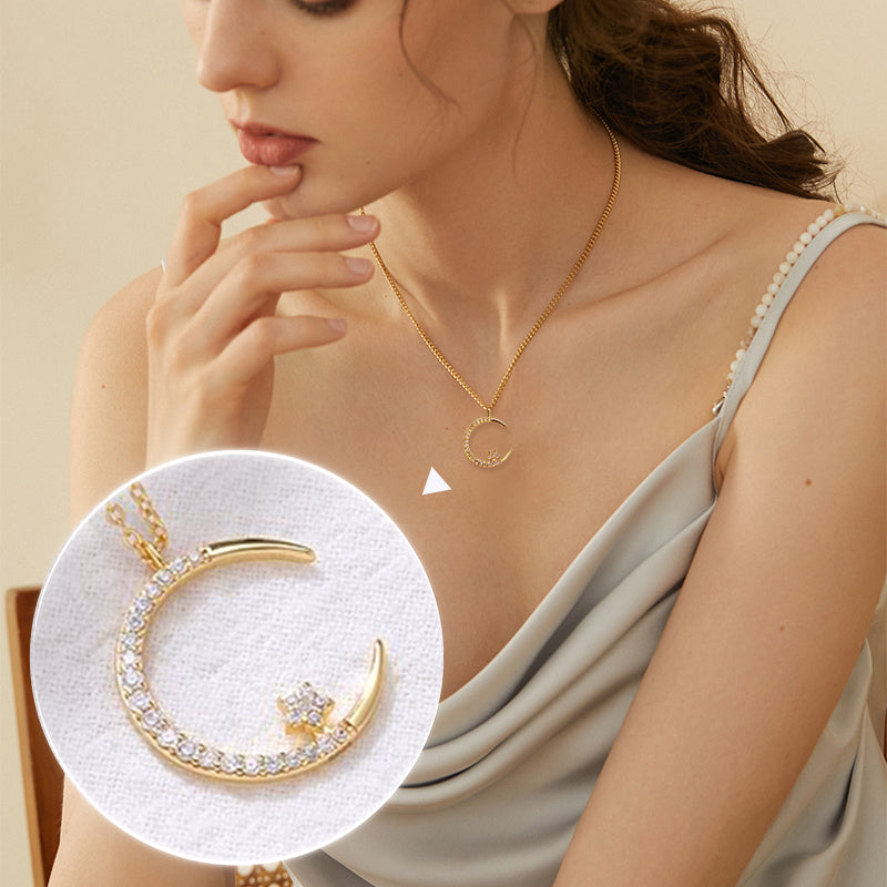 🎁Mother's Day Hot Sale 50% OFF🏵️Bright Night: Moon Star Necklace🌙