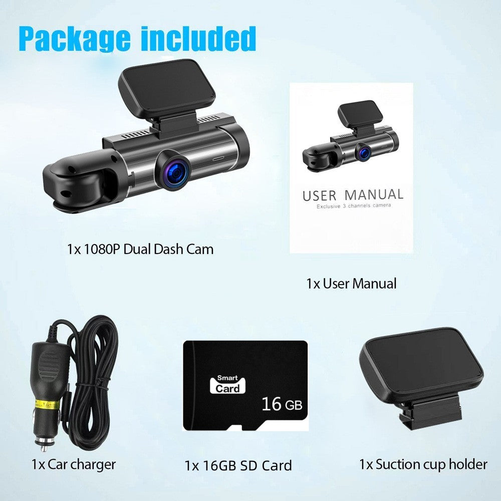 ๐๐น Drive Smarter with Our 170ยฐ Wide-Angle Dash Cam โ Dual Lens, 1080p Clarity!