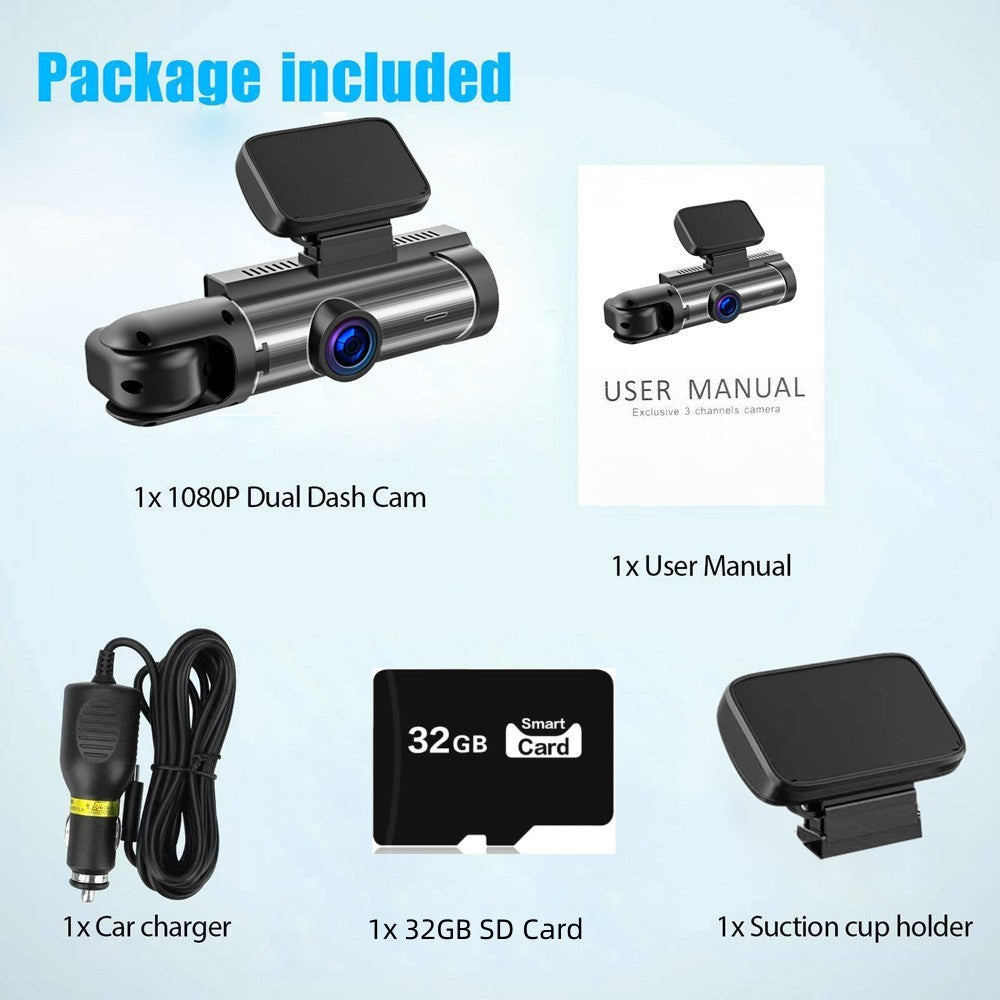 ๐๐น Drive Smarter with Our 170ยฐ Wide-Angle Dash Cam โ Dual Lens, 1080p Clarity!