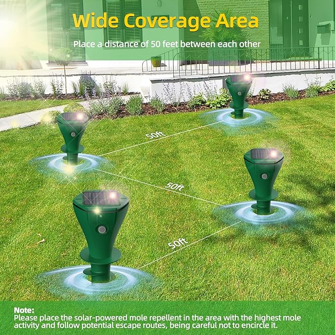 🌸Spring Sale 50% OFF🌸 Solar Powered Waterproof Screw Mole Repellent