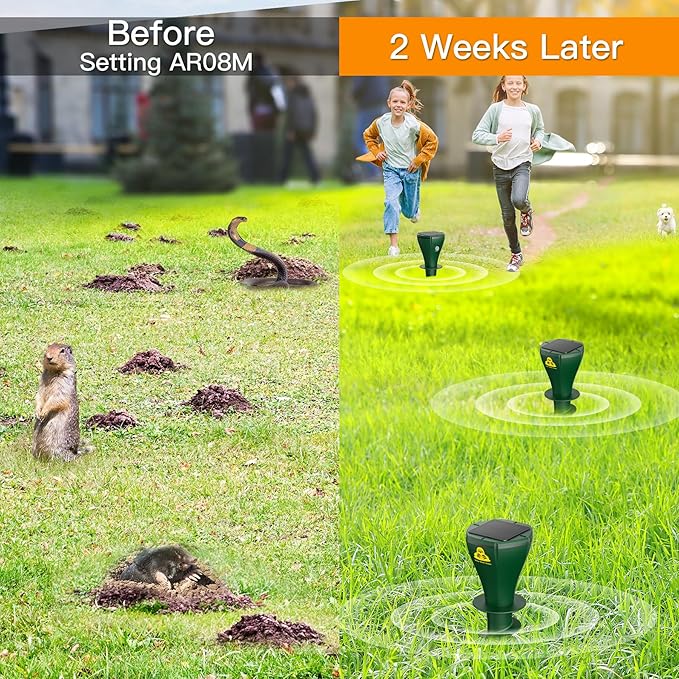 🌸Spring Sale 50% OFF🌸 Solar Powered Waterproof Screw Mole Repellent