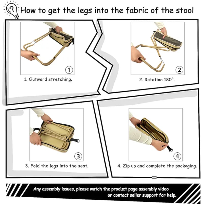✨Flash Sale 50% OFF✨Foldable Backpack Stool🎒🪑