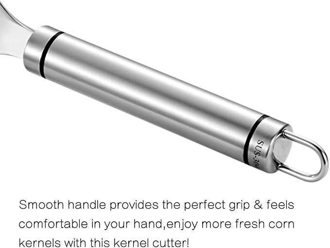 2 Counts Corn Peeler, Stainless Steel Corn Stripper Tool for Efficient Corn Kernel Removal