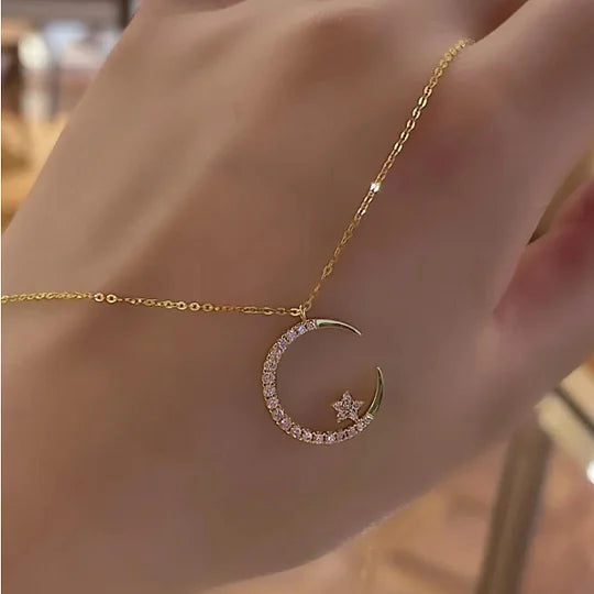 🎁Mother's Day Hot Sale 50% OFF🏵️Bright Night: Moon Star Necklace🌙
