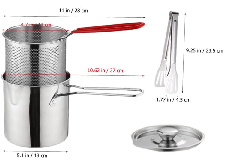 🎁Winter limited time half price💯304 Stainless Steel Multifuntional Fryer