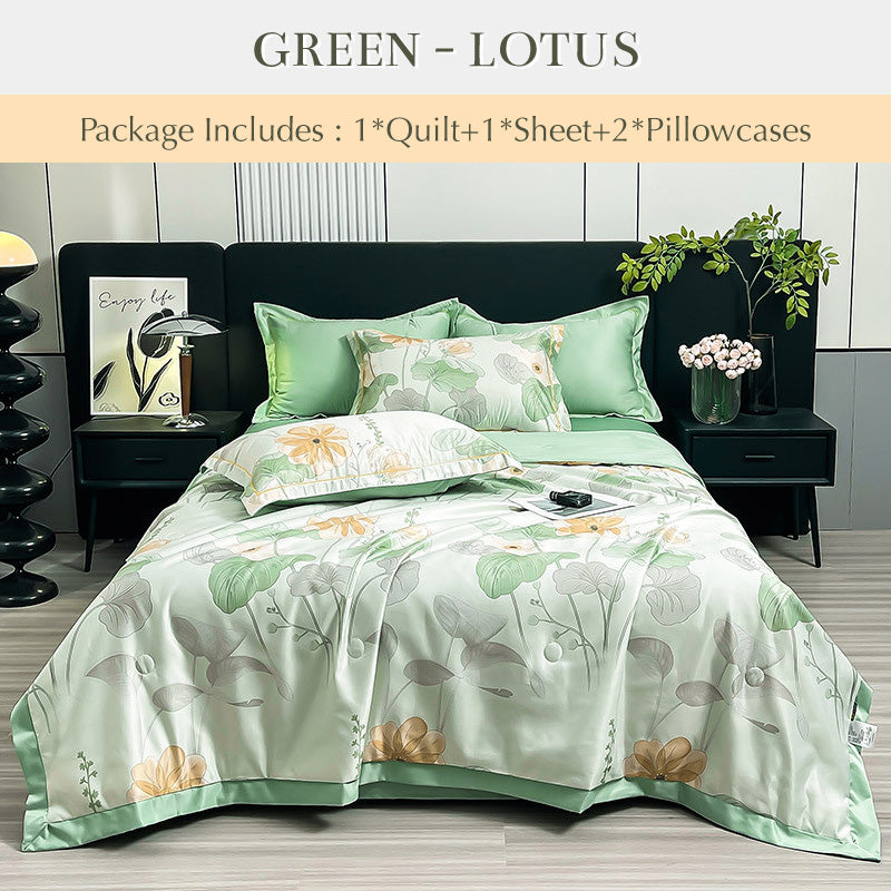 ❄️✨Breathable & Cooling Quilt 4-Piece Set✨