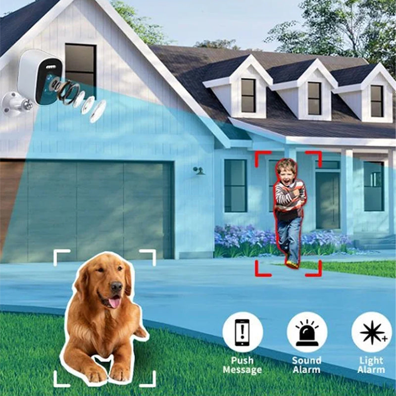🌞 Wireless night vision camera – Smart security around the clock!