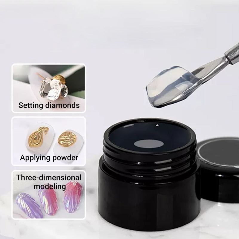 Dual-Ended Nail Art Brush with Spatula
