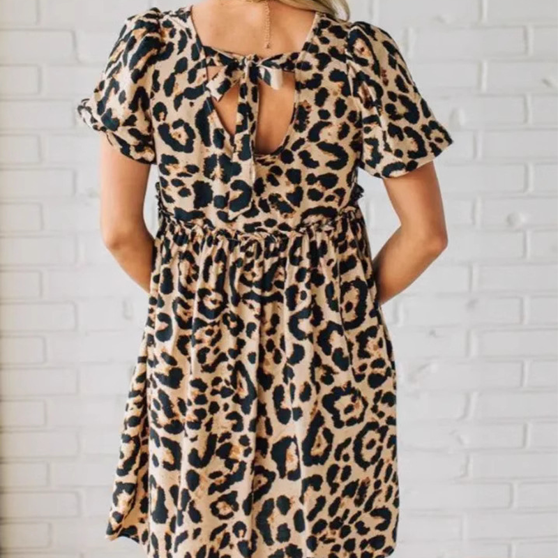 👗Women's Casual Leopard Print Mini Dress