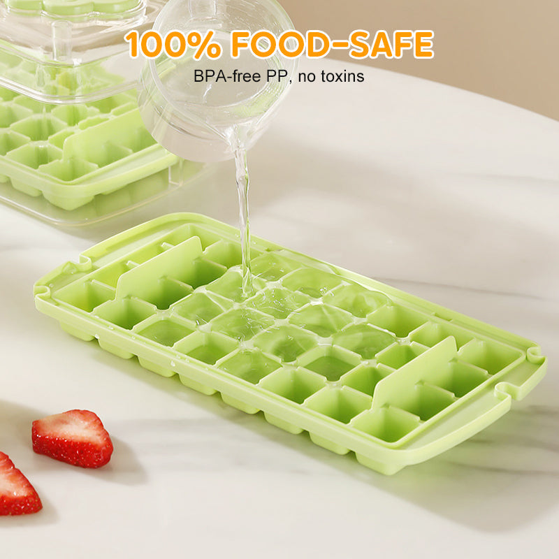 Ice Cube Tray with Lid & Bin