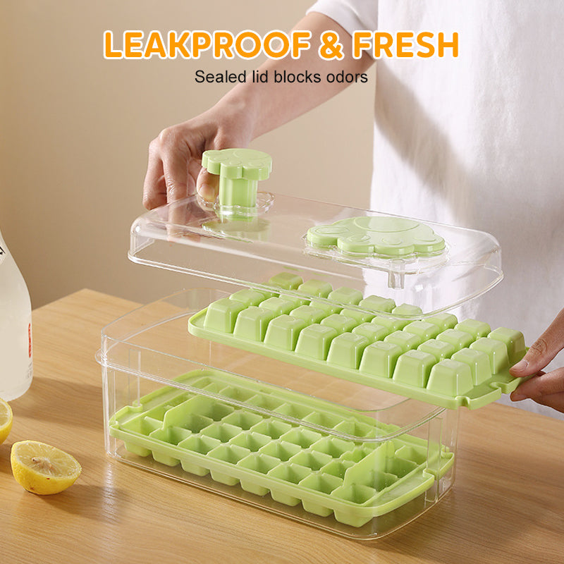 Ice Cube Tray with Lid & Bin