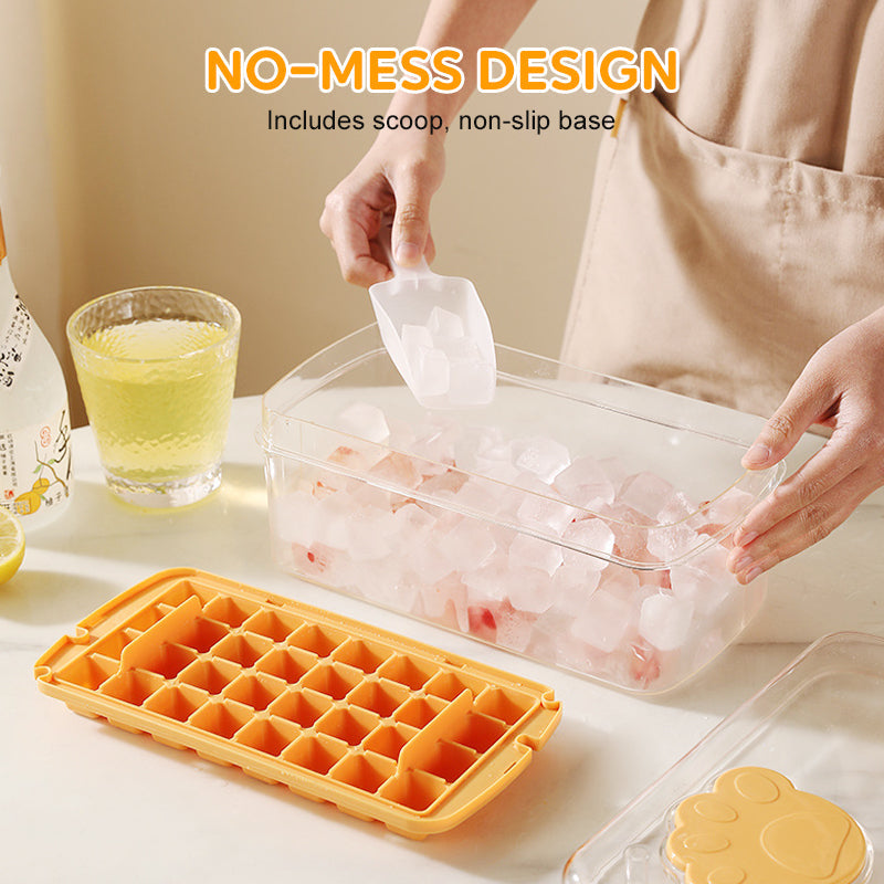 Ice Cube Tray with Lid & Bin