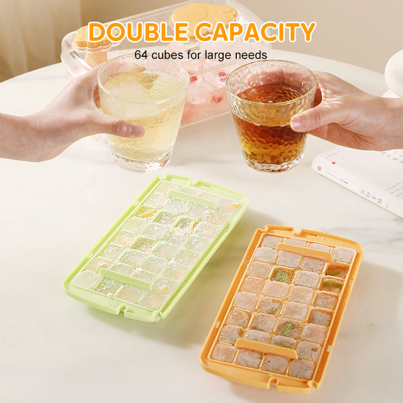 Ice Cube Tray with Lid & Bin