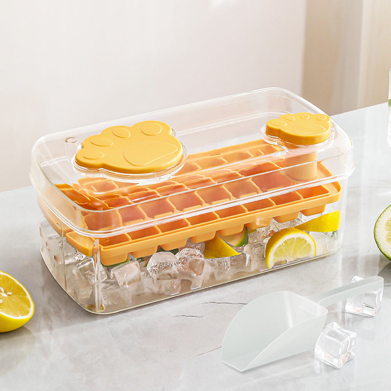 Ice Cube Tray with Lid & Bin