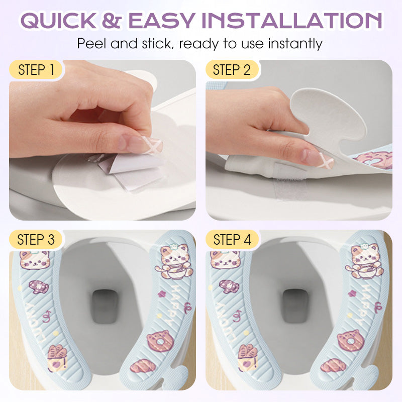 All-Season Adhesive Toilet Seat Cover