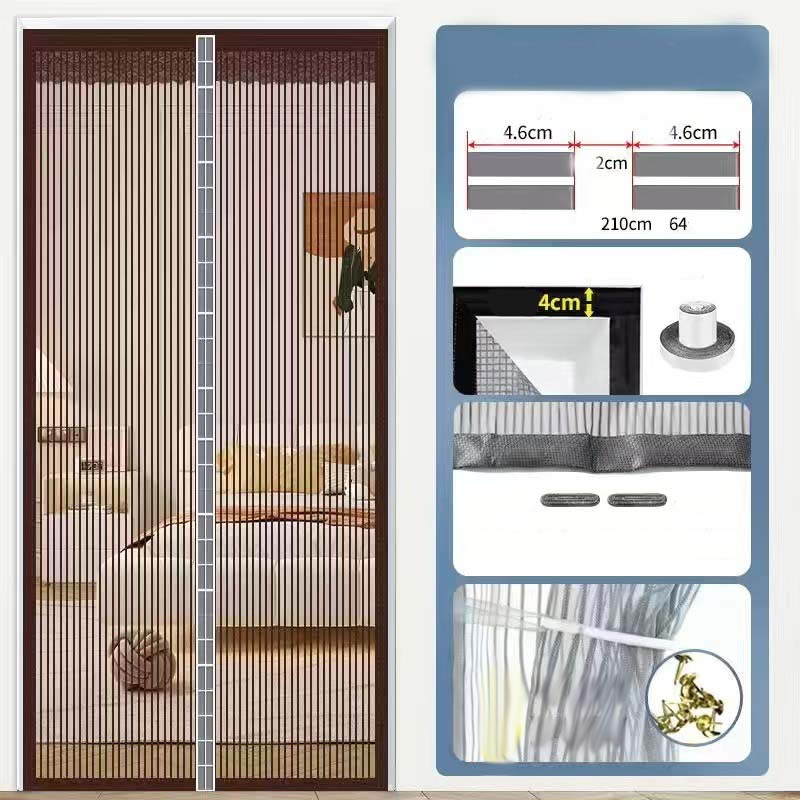 Heavy-Duty Magnetic Screen Door 🧲 Auto-Closes Behind You, Hands-Free Entry 🦟