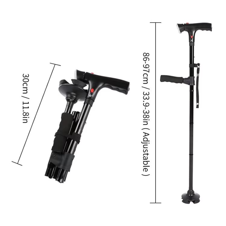 🎉 2026 Sale — Over 20,000 Sold! 🦯 Multifunctional Folding Elderly Cane – 5 Adjustable Heights 👴