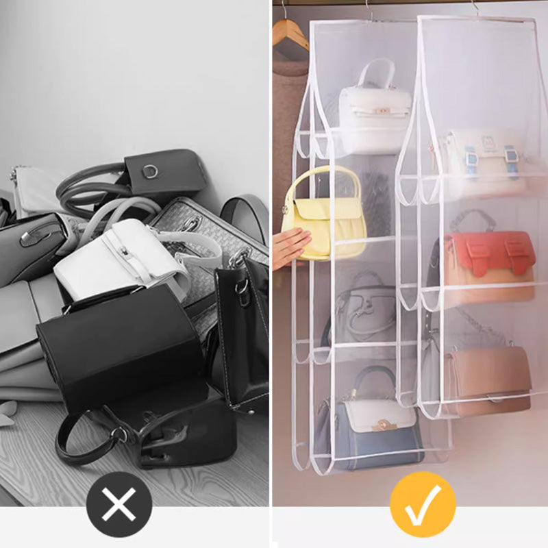 ✨Hanging Handbag Dust-Proof Organizer with 6/8 Large Pockets
