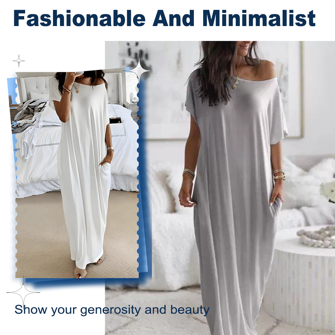 👗 50% OFF NOW! ✨ Loose Fit Long Dress – Clean Style, Flattering for Every Figure & Perfect for Any Occasion 🌸