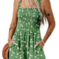 ⏰Hot Sale 50% Off💃Women's Summer Square Neck Sleeveless Loose Casual Short Smocked Romper💕