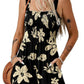 ⏰Hot Sale 50% Off💃Women's Summer Square Neck Sleeveless Loose Casual Short Smocked Romper💕