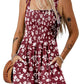 ⏰Hot Sale 50% Off💃Women's Summer Square Neck Sleeveless Loose Casual Short Smocked Romper💕