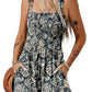 ⏰Hot Sale 50% Off💃Women's Summer Square Neck Sleeveless Loose Casual Short Smocked Romper💕