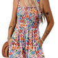 ⏰Hot Sale 50% Off💃Women's Summer Square Neck Sleeveless Loose Casual Short Smocked Romper💕