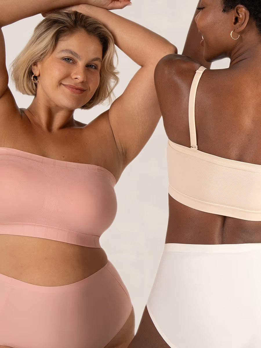 ⛱️Last Day Special Price $21.99!!🤩🔥Convertible Strapless Bandeau Bra with Wireless Comfort, Anti-Slip Grip & Removable Straps