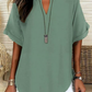🌸Spring Sale 50% OFF👕Fashion Loose Solid Color Short Sleeve Top