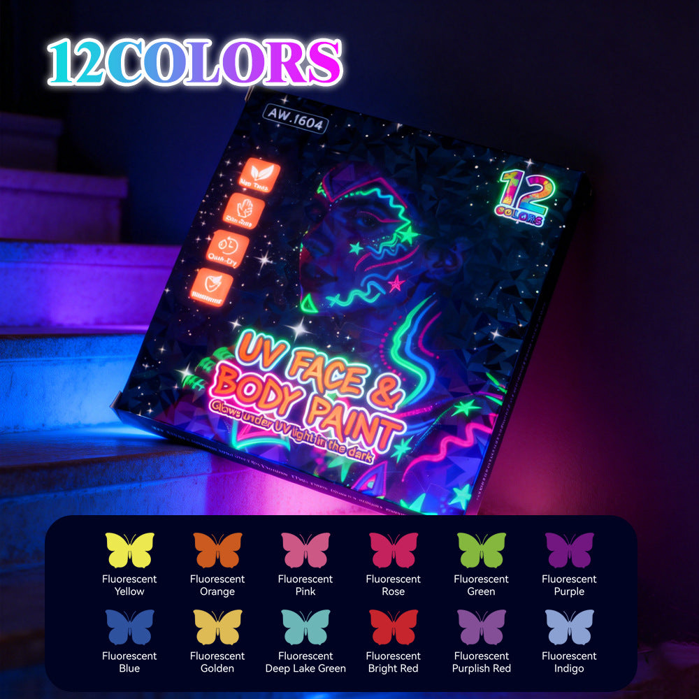 🎅New Year Special Deals ⚡50K+ SOLD!🎁UV Glow Face and Body Paint Markers Set