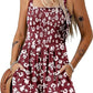 ⏰Hot Sale 50% Off💃Women's Summer Square Neck Sleeveless Loose Casual Short Smocked Romper💕