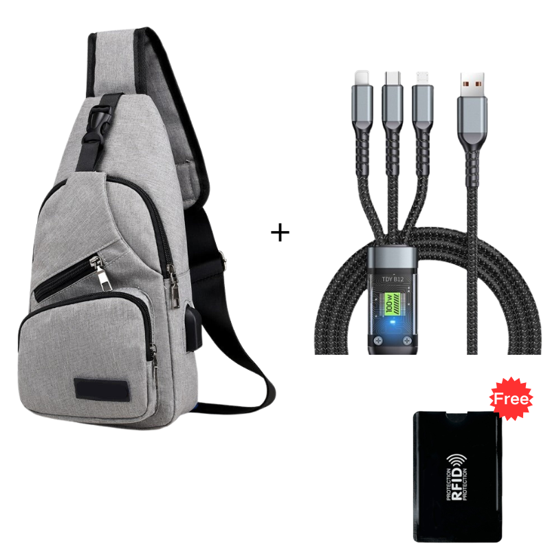🎒 LIMITED-TIME 50% OFF! ⛰️ Outdoor Sport Sling Pack – Multifunctional, Durable & USB Port – Urban Commuter Essential 🚴‍♂️