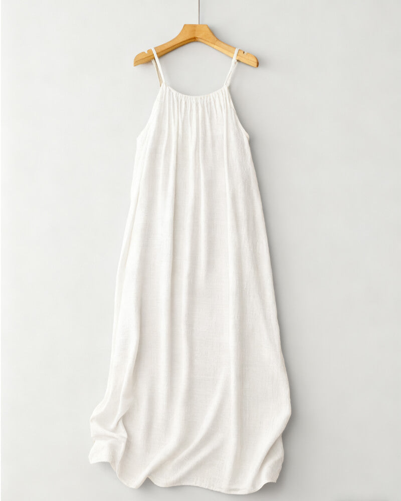 👗 50% OFF NOW! ✨ Backless Cami Dress – Spaghetti Strap & Maxi Length 🌸