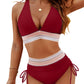⏳Last Day Promotion 50% OFF⛱️2026 High Waisted Tummy Control Color Block Bikini Sets