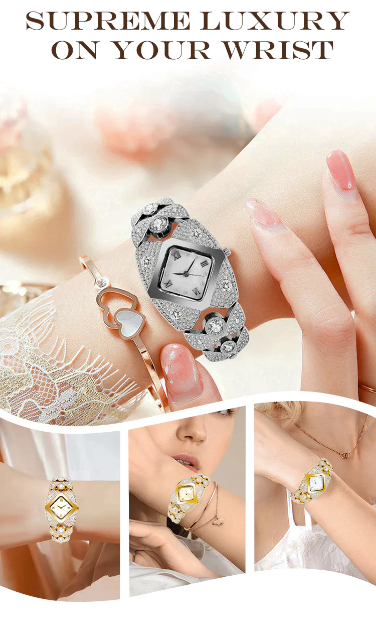 💜Retro Quartz Watch with Sparkling Rhinestones⌚