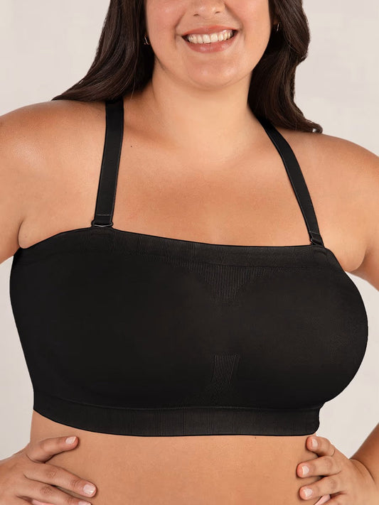 ⛱️Last Day Special Price $21.99!!🤩🔥Convertible Strapless Bandeau Bra with Wireless Comfort, Anti-Slip Grip & Removable Straps