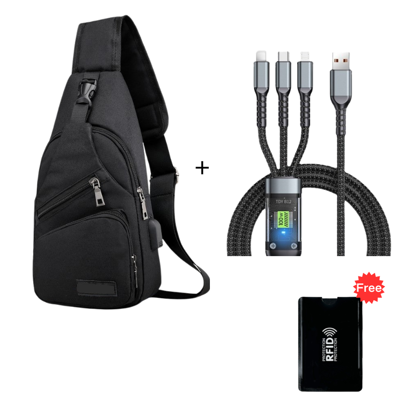 🎒 LIMITED-TIME 50% OFF! ⛰️ Outdoor Sport Sling Pack – Multifunctional, Durable & USB Port – Urban Commuter Essential 🚴‍♂️