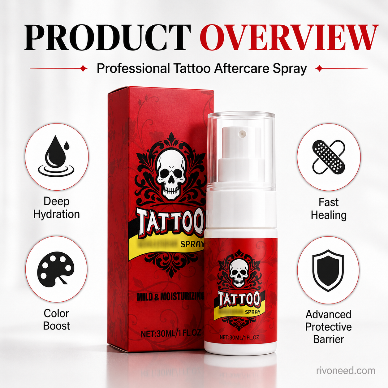 🎨 50% OFF | Tattoo Aftercare Moisturizing Spray 💧 Hydrating Mist for Vibrant & Healthy Ink