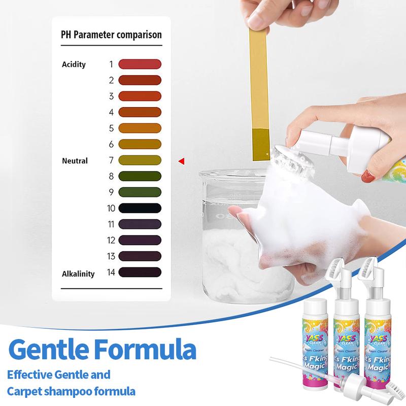 ⏳LAST DAY GET 50% OFF!!💖Yass Clean Magic Foam Cleaner for Carpets & Upholstery – Pet Stain & Odour Remover with Cleaning Brush🧼🪄