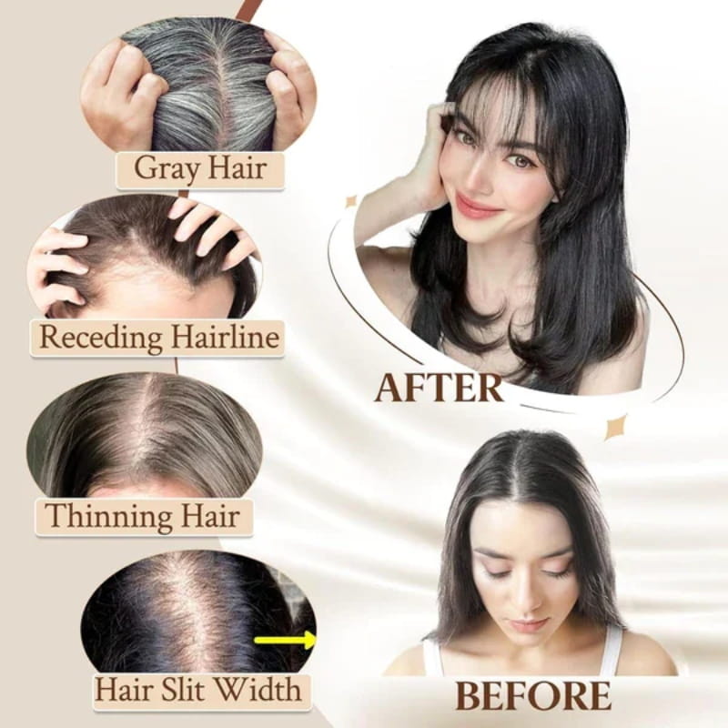 🌸Natural Hair Toppers with Bangs for Women