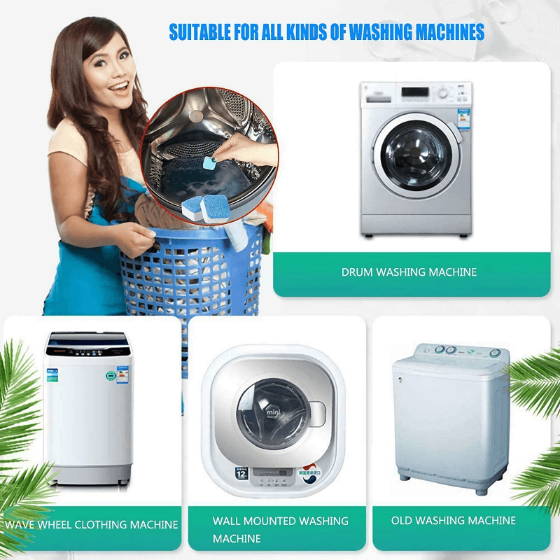 Antibacterial washing machine cleaner