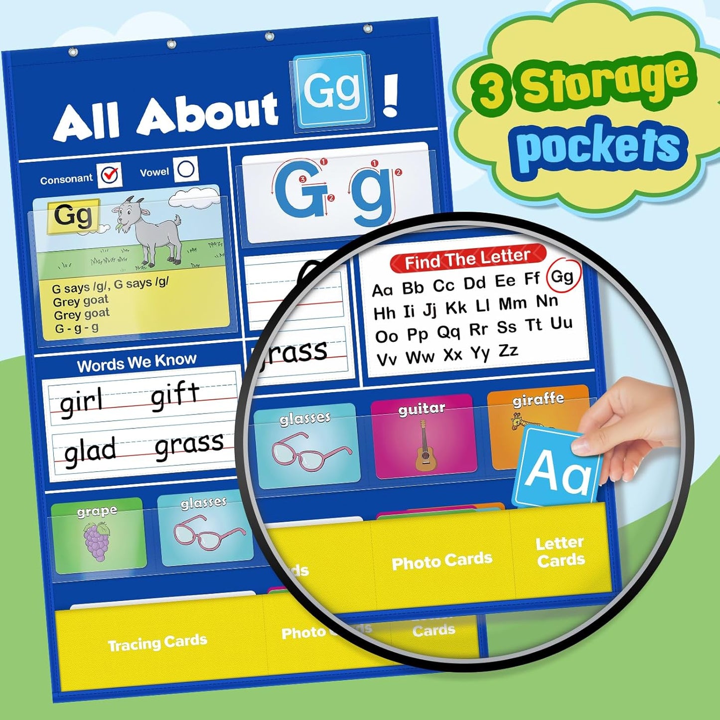 🔥 SALE 50% OFF 📚Alphabet Learning Pocket Chart