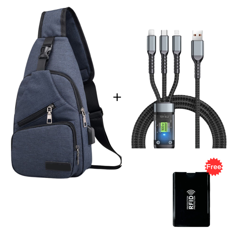 🎒 LIMITED-TIME 50% OFF! ⛰️ Outdoor Sport Sling Pack – Multifunctional, Durable & USB Port – Urban Commuter Essential 🚴‍♂️