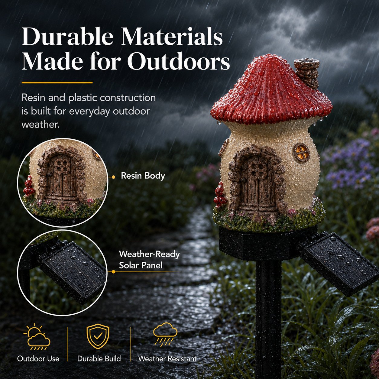🎁Buy Set & Save 50%🌙🏡Solar Fairy-Tale Mushroom Cottage Garden Light