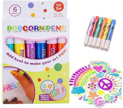 DIY Bubble Popcorn Drawing Pens (6 PCs)