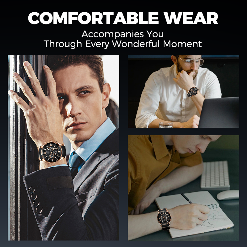 ⌚ 50% OFF NOW! ✨ Men's Waterproof Multifunctional Quartz Watch – Chronograph Design, Luminous Hands & Stainless Steel 🌊