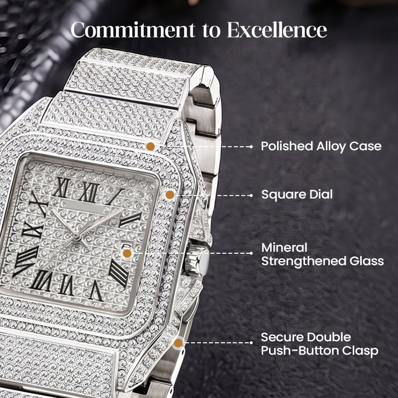 ⏳Time-Limited Special⏰Luxury Square Rhinestone Watch – Elegant Sparkle for Every Occasion✨
