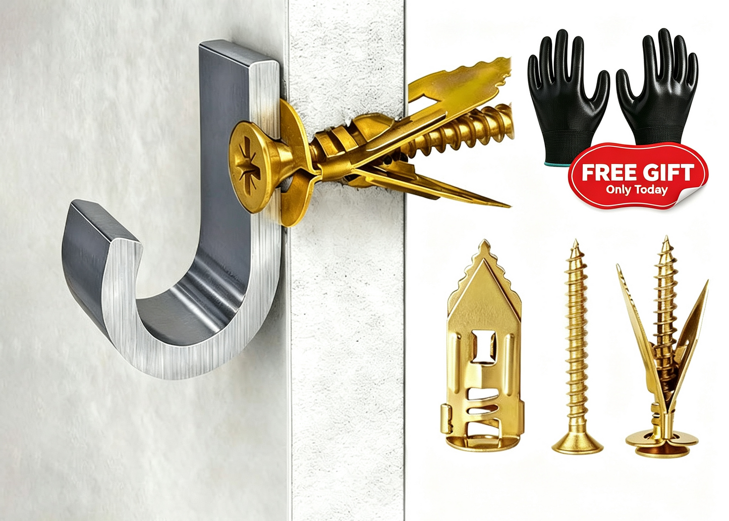 ⏰LIMITED TIME 50% OFF🛠️Over 55K+ SOLD!🔥Self-drilling anchors Screws Screws，Drill, Fix, Hold. No Extra Tools Needed🔩🏠✨